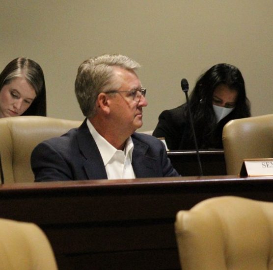 senator-ben-gilmore-and-senator-ricky-hill-listening-to-testimony-during-the-alc-administrative-rules-subcommittee-on-july-20-2021